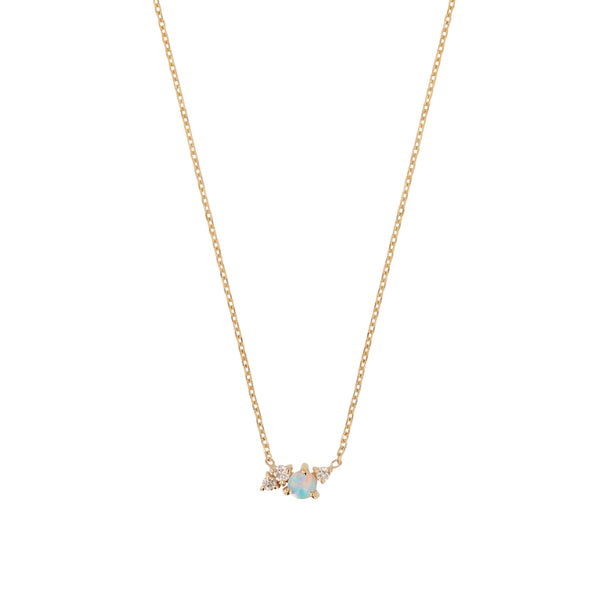 Tiny Chroma Opal Necklace Gold | Sarah & Sebastian