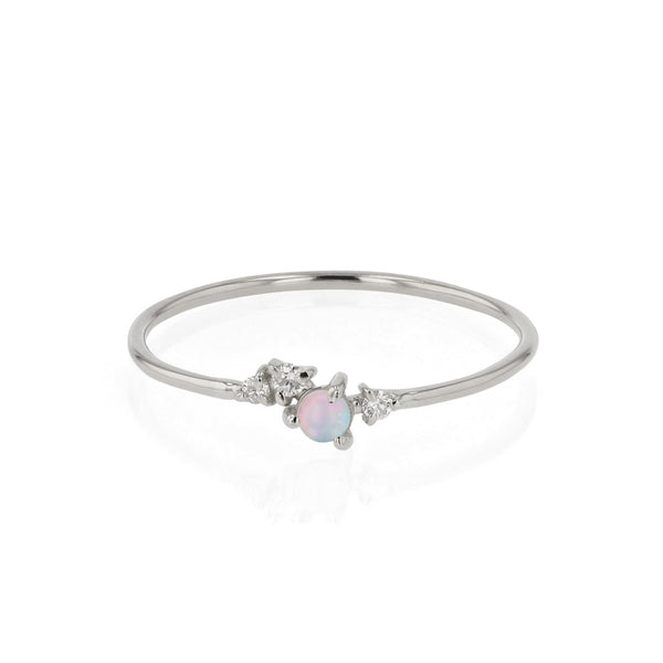 Tiny Chroma Opal Ring White Gold | Sarah & Sebastian