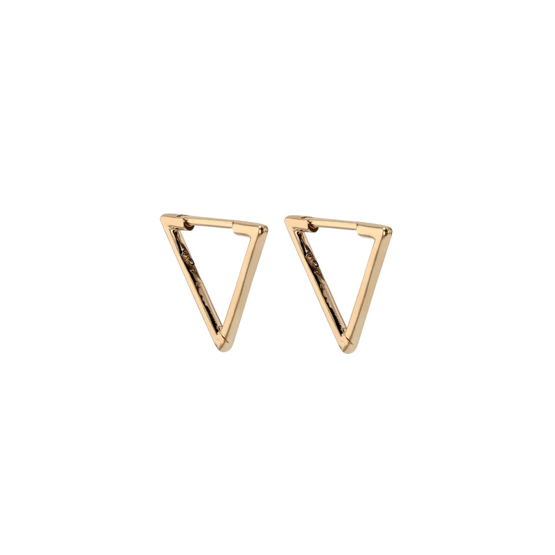 Triangle Hoop Earrings Gold | Sarah & Sebastian