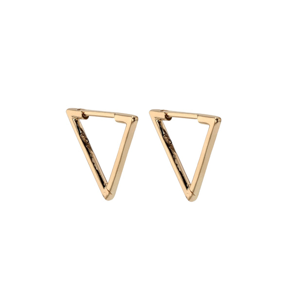 Triangle Hoop Earrings Gold | Sarah & Sebastian