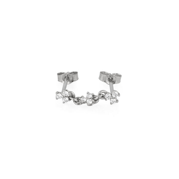 Single Trio Diamond Double Earring Gold | Sarah & Sebastian