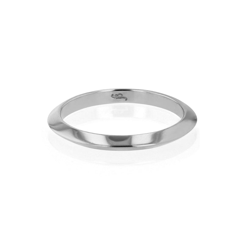 Wedding Band | Bold Knife White Gold | Sarah & Sebastian