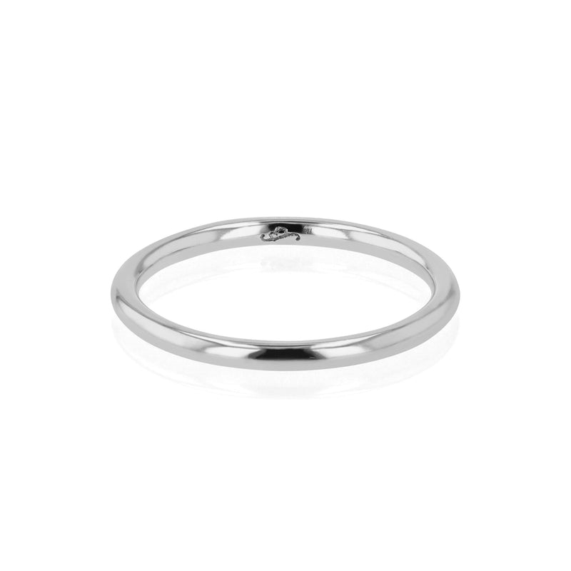 Wedding Band | Bold Round White Gold | Sarah & Sebastian