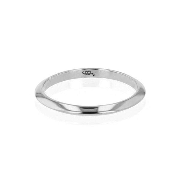 Wedding Band | Fine Knife White Gold | Sarah & Sebastian