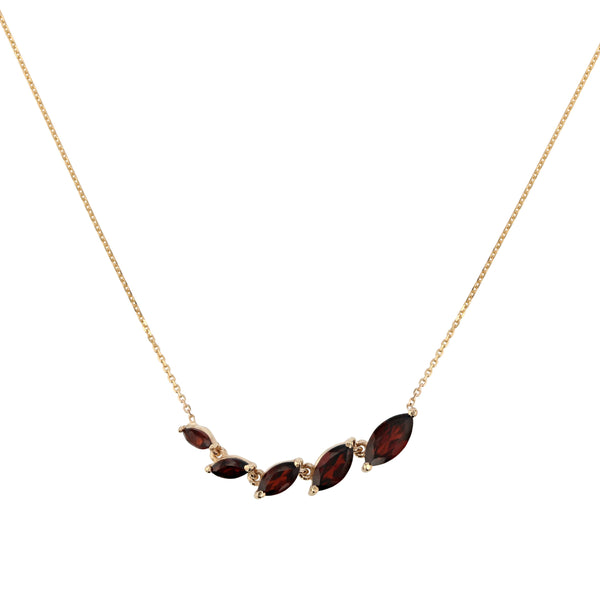 Winedark V Necklace Gold | Sarah & Sebastian