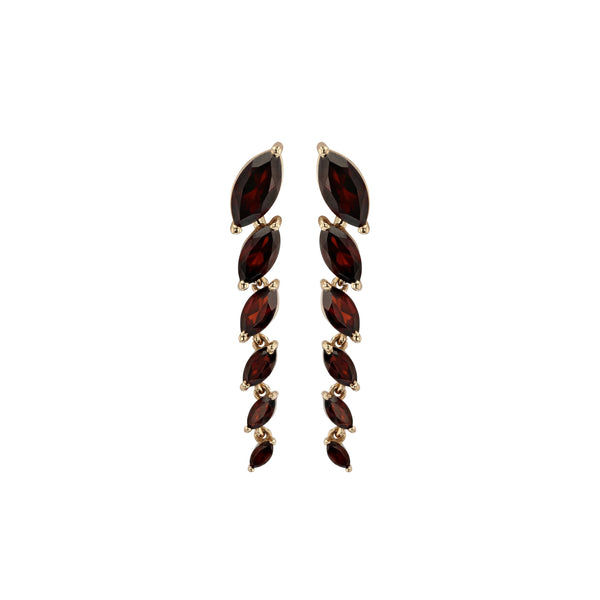 Winedark Chain Earrings Gold | Sarah & Sebastian