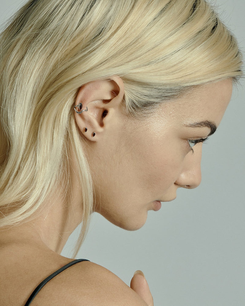 Winedark Ear Cuffs Silver | Sarah & Sebastian