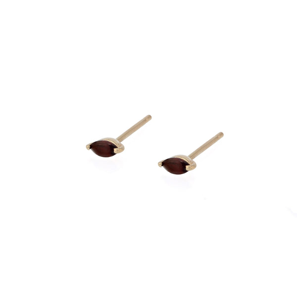 Winedark Stud Earrings Gold | Sarah & Sebastian