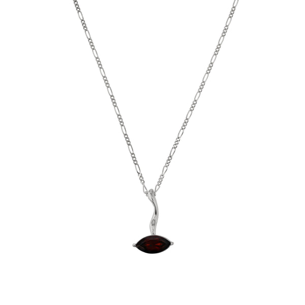 Winedark Form Necklace Silver | Sarah & Sebastian