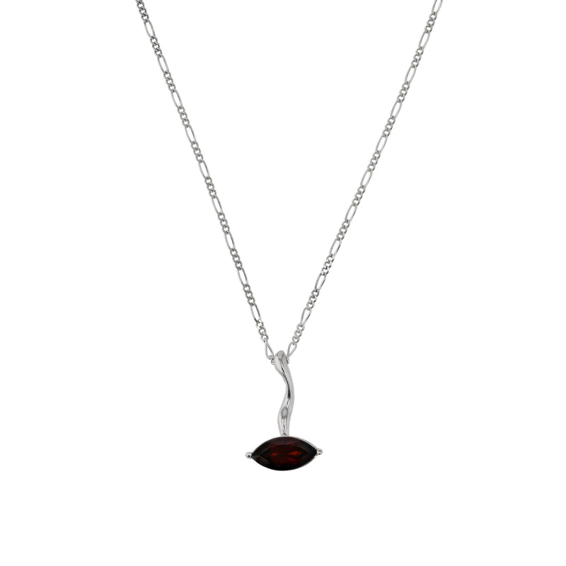 Winedark Form Necklace Silver | Sarah & Sebastian