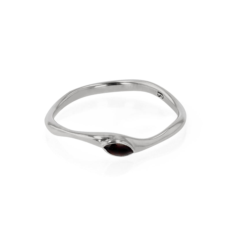 Winedark Form Ring Silver | Sarah & Sebastian