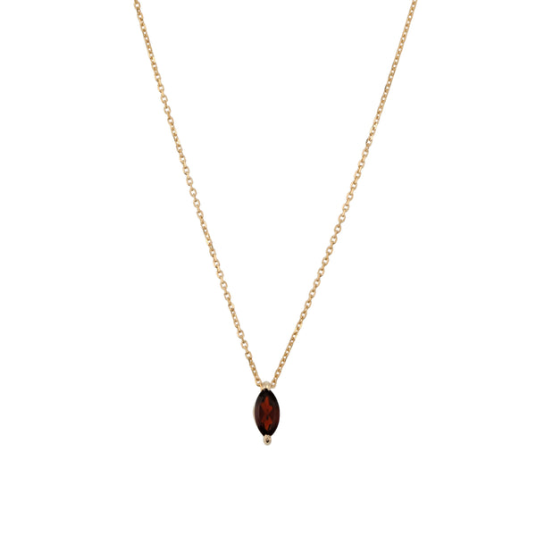 Winedark Garnet Necklace Gold | Sarah & Sebastian