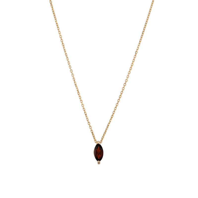 Winedark Garnet Necklace Gold | Sarah & Sebastian