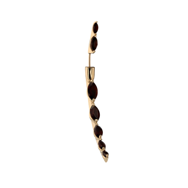 Single Winedark Shard Earring Gold | Sarah & Sebastian