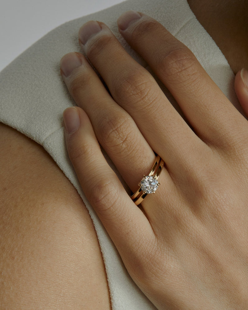 Wedding Band | Square Yellow Gold | Sarah & Sebastian onBody